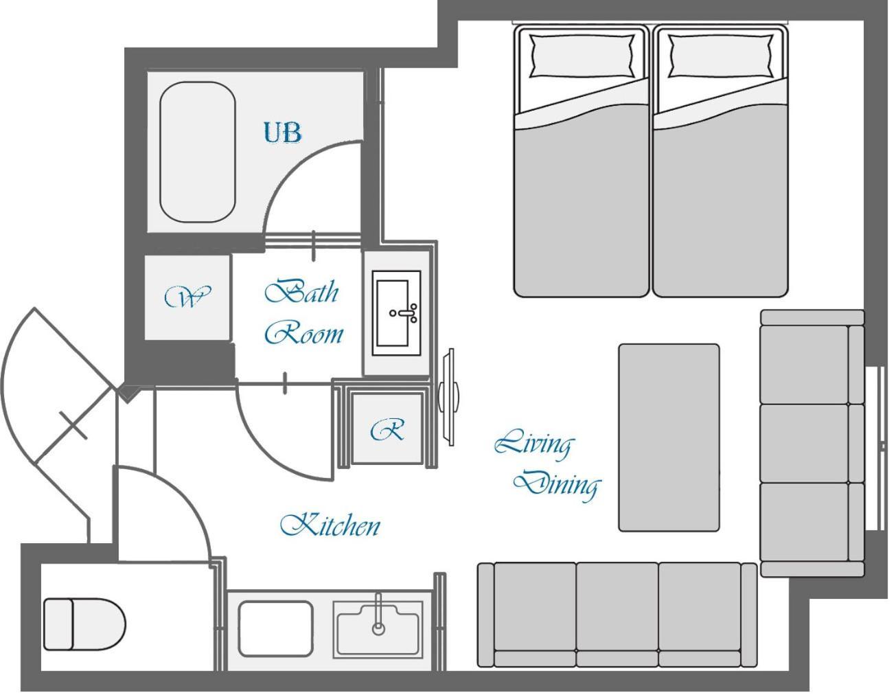 Koko Hotel Residence Asakusa Kappabashi Токио Номер фото